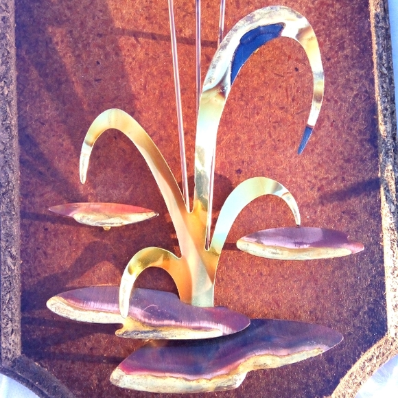 Mid Century Hand Crafted Brutalist Brass Wall Art - Picture 3 of 12